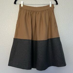 J. Crew Collection two-tone wool blend full Skirt